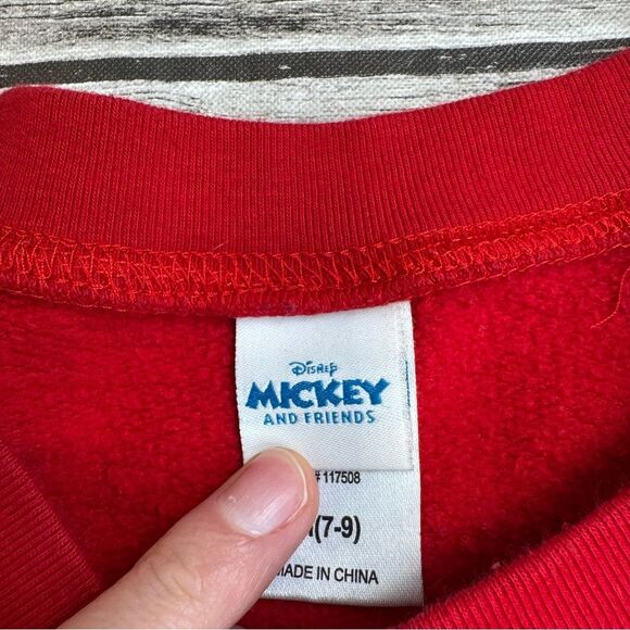 Disney Micky and Friends Women's Red Pullover Sweatshirt M Med Medium 7-9 Crew - Picture 5 of 13